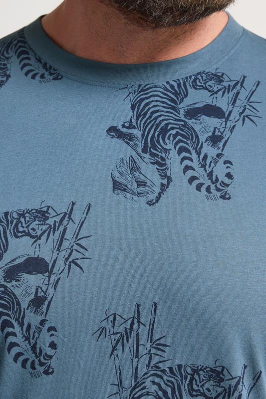 BadRhino Big & Tall Light Blue Tiger Graphic T-Shirt | BadRhino 5