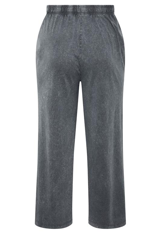 LIMITED COLLECTION Plus Size Grey Acid Wash Wide Leg Trousers | Yours Clothing 6