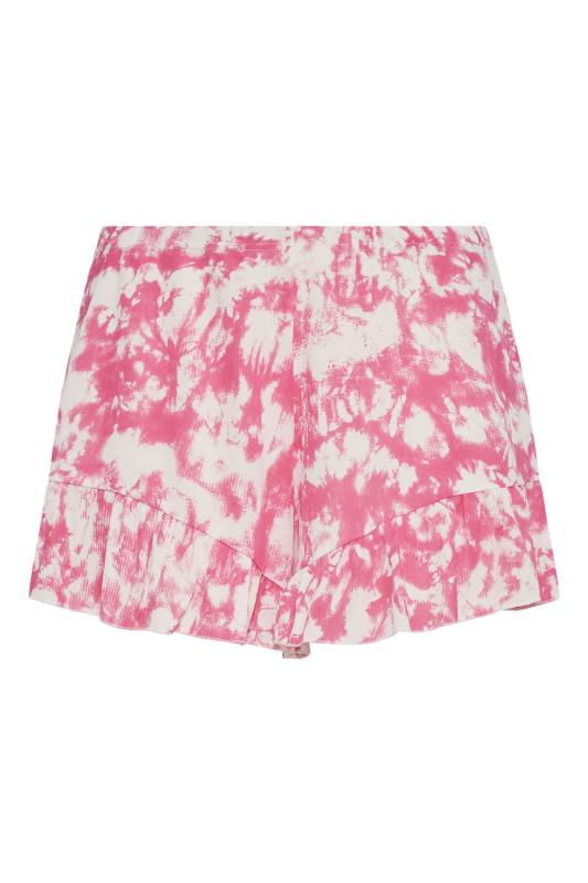 LIMITED COLLECTION Pink & White Tie Dye Pyjama Shorts_X.jpg