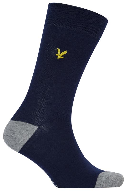LYLE & SCOTT 5 PACK Navy Blue Branded Crew Socks 2