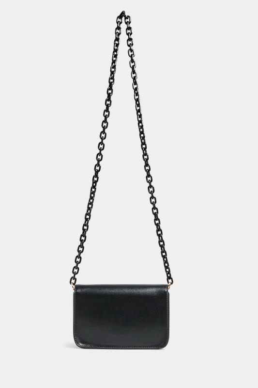 Black Chain Lock Detail Bag | Yours Clothing 4