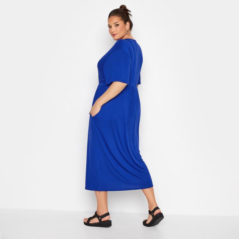 LIMITED COLLECTION Curve Cobalt Blue Throw On Maxi Dress_C.jpg