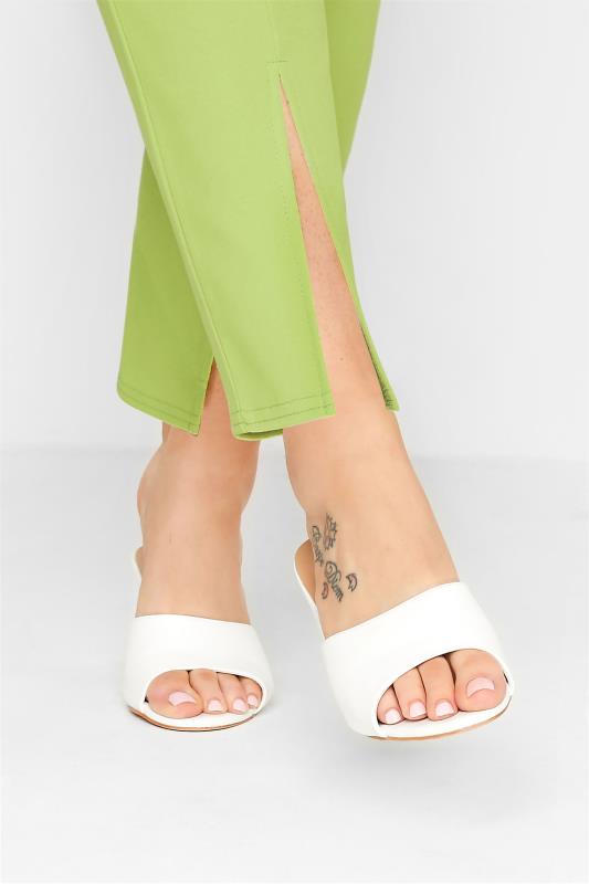 LIMITED COLLECTION Curve Lime Green Split Hem Tapered Trousers 4