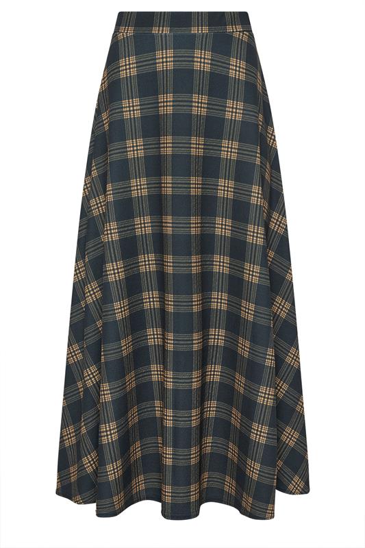 PixieGirl Petite Women's Dark Blue Check Maxi Skirt | PixieGirl 5