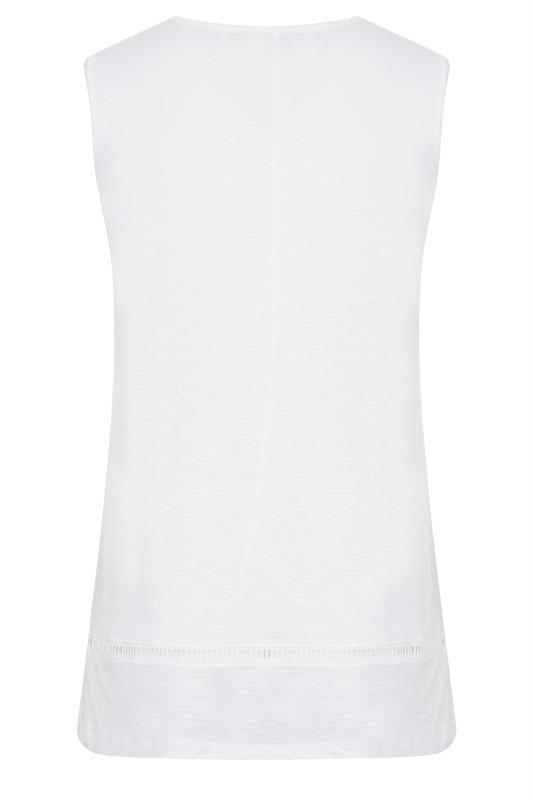 YOURS Curve White Crochet Vest | Yours Clothing 7
