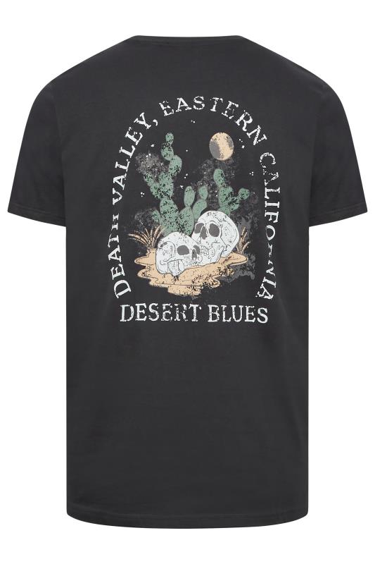 BadRhino Big & Tall Charcoal Grey 'Death Valley' Graphic Print T-Shirt | BadRhino 5