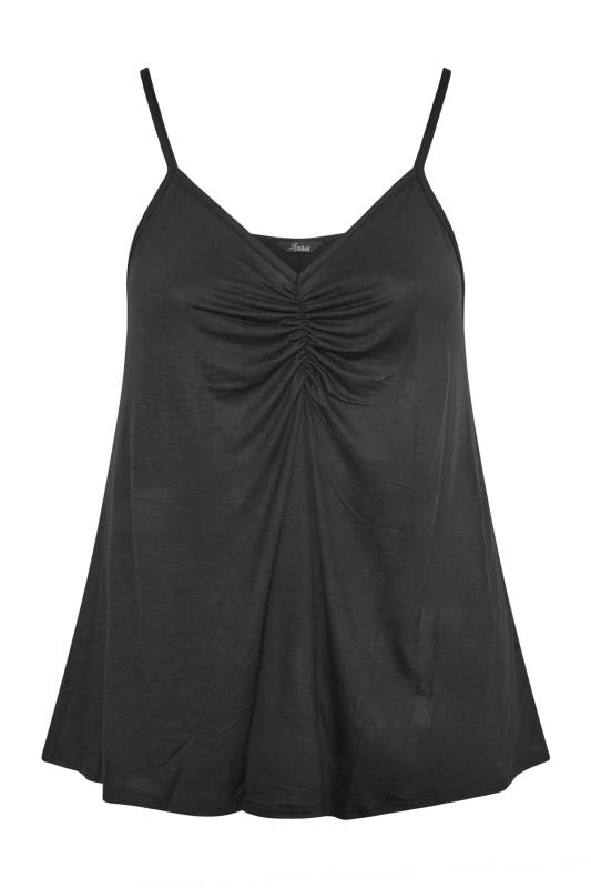 LIMITED COLLECTION Curve Black Ruched Swing Cami Top 6