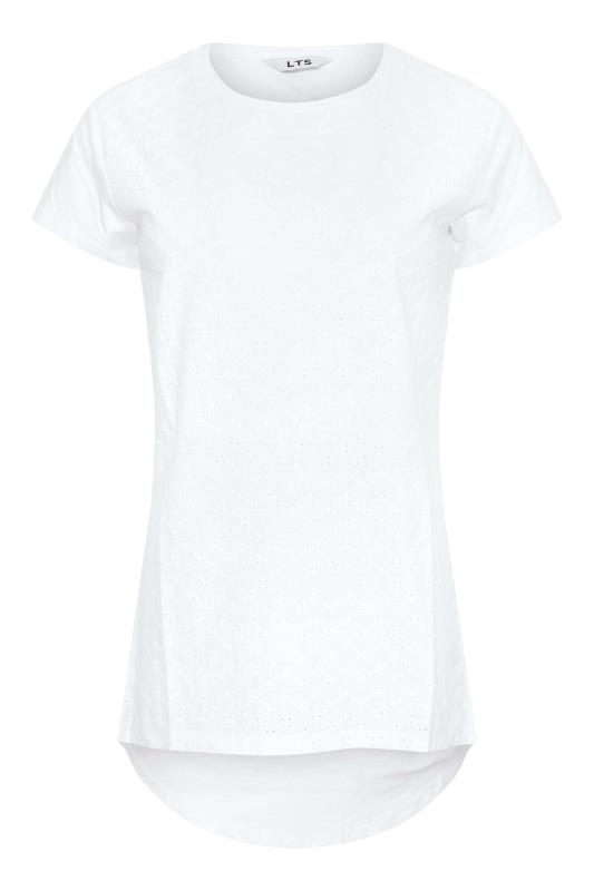 LTS Tall White Broderie Anglaise T-Shirt 7