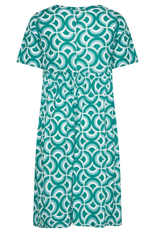 LIMITED COLLECTION Curve Blue Geometric Print Smock Dress 7