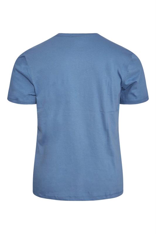 BLEND Big & Tall Blue 'Crafted' Print T-Shirt_Y.jpg