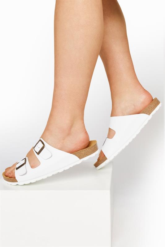White Leather Two Buckle Footbed Sandals_M.jpg