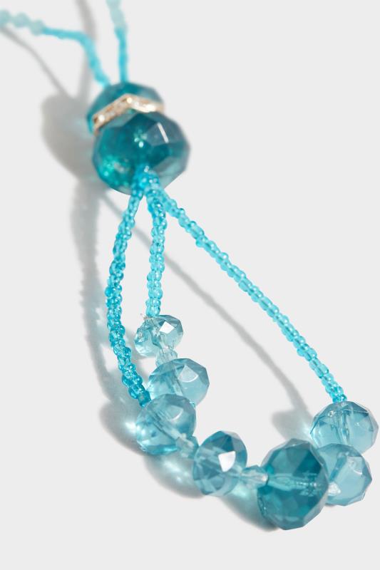 Turquoise Blue Beaded Necklace 3