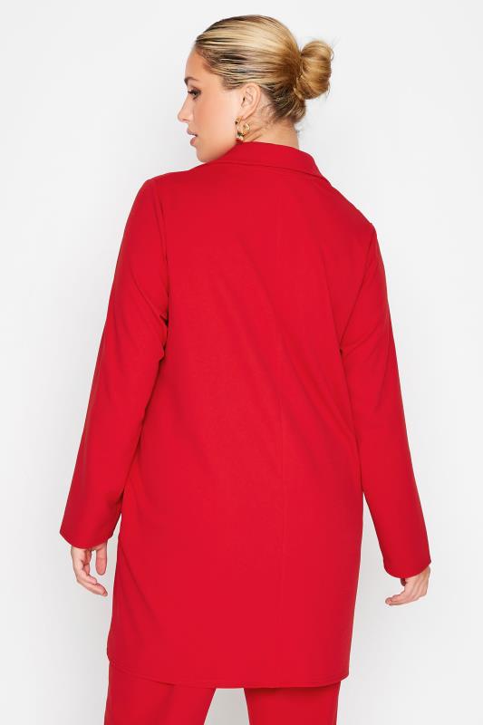 LIMITED COLLECTION Plus Size Red Longline Blazer | Yours Clothing 3