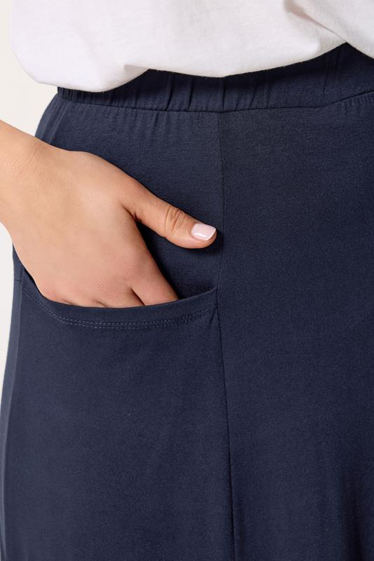 LTS Tall Navy Blue Fit & Flare Jersey Maxi Skirt | Long Tall Sally  4