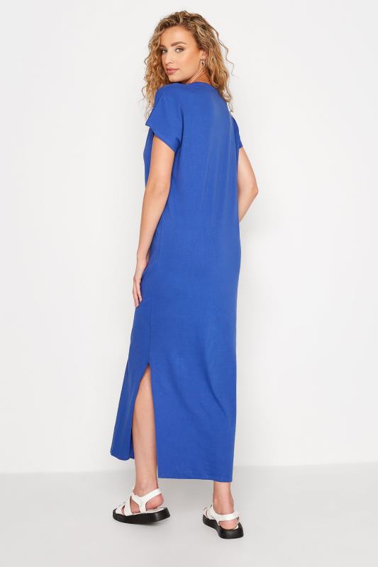 LTS Tall Women's Cobalt Blue Cotton T-Shirt Dress | Long Tall Sally 3