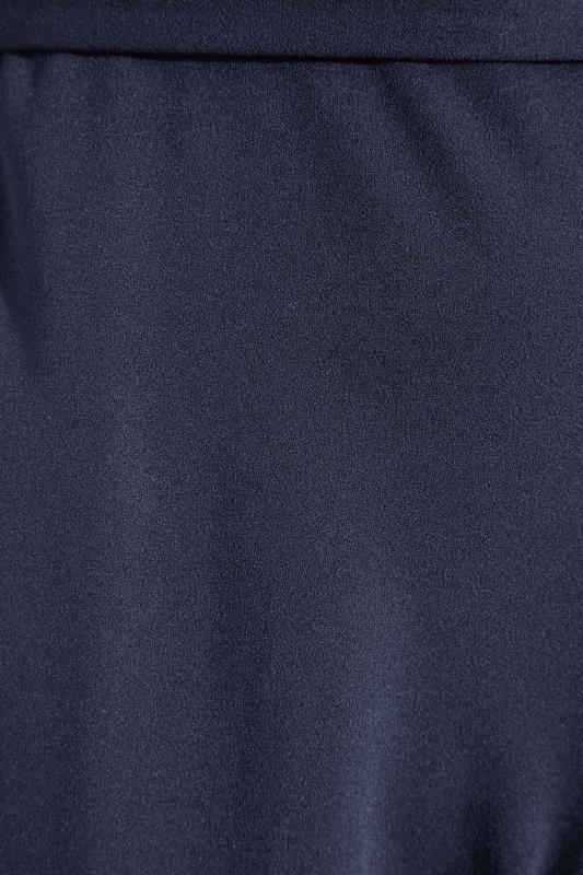 YOURS LONDON Plus Size Navy Blue Notch Neck Tie Waist Jumpsuit | Yours Clothing  5