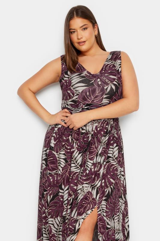 Tall Women's Purple Floral Side Slit Maxi Dress | Long Tall Sally  4