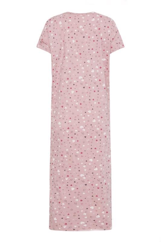 LTS Tall Pink Heart Print Cotton Nightdress_Y.jpg