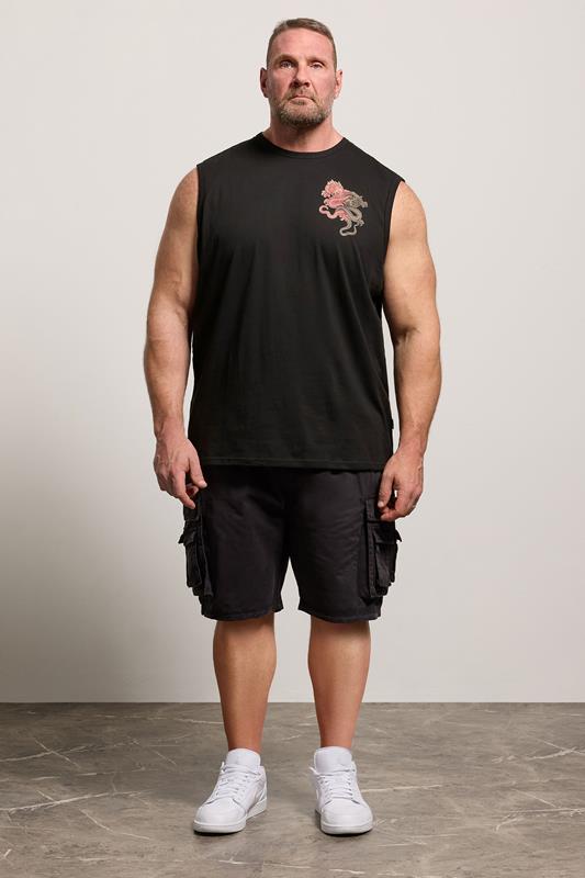 BadRhino Big & Tall Black Dragon Graphic Vest | BadRhino 2