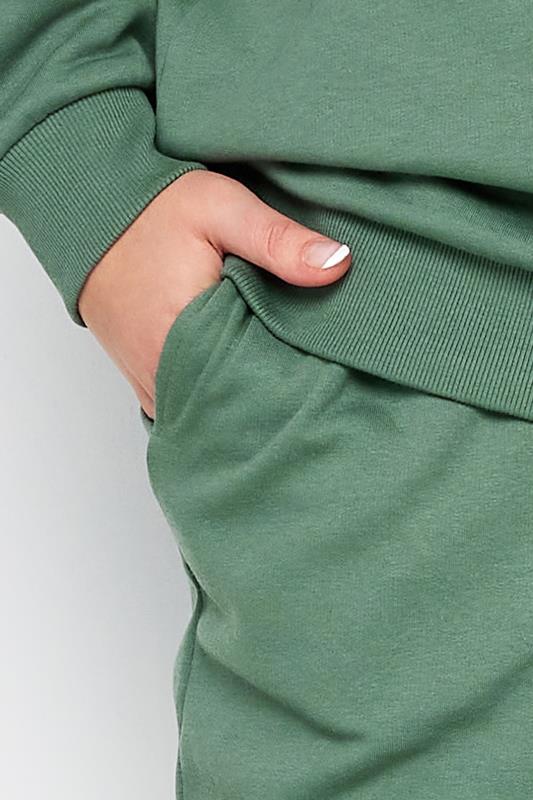 YOURS Plus Size Green Cuffed Joggers | Yours Clothing 4
