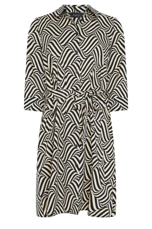 M&Co Natural Brown Geometric Print Shirt Dress | M&Co 6
