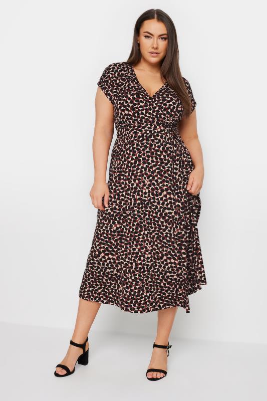 YOURS Plus Size Red Spot Print Wrap Dress | Yours Clothing 2