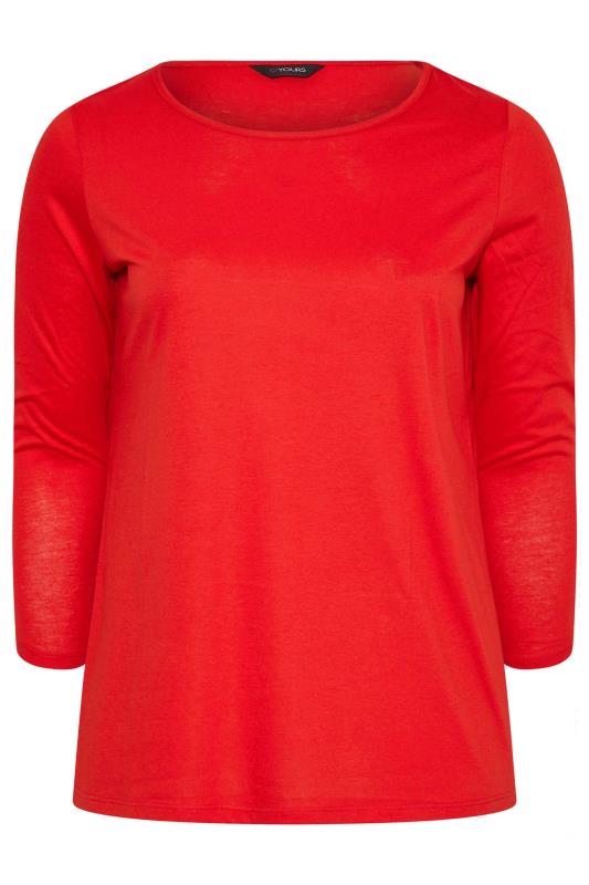 Plus Size Red Long Sleeve T-Shirt | Yours Clothing  6