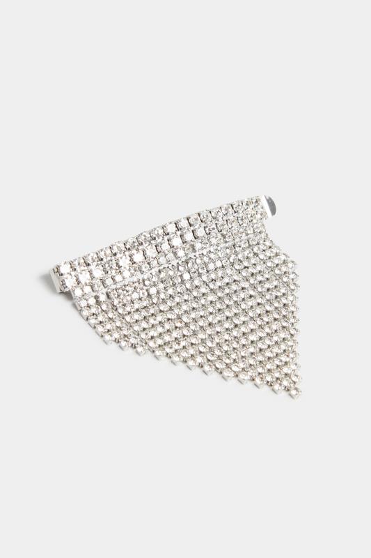 Silver Diamante Tassel Hairslide | Yours Clothing 2
