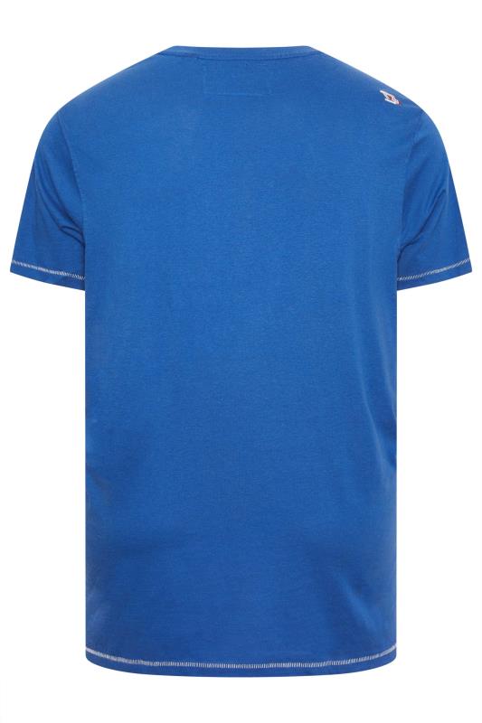 D555 Big & Tall Blue 'Santa Monica' T-Shirt | BadRhino 3