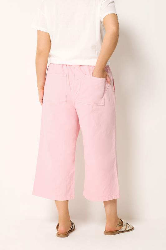 YOURS Plus Size Pink Cropped Jeans | Yours Clothing 4