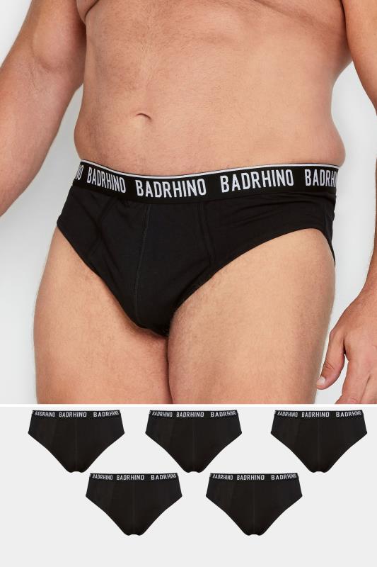 BadRhino Big & Tall 5 PACK Black Briefs | BadRhino 1