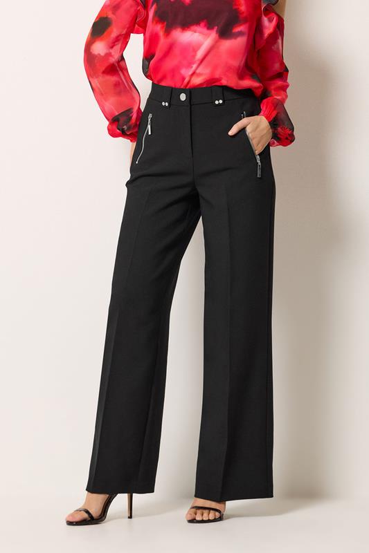 STAR Black Tailored Wide Leg Trousers | StarByJM 1