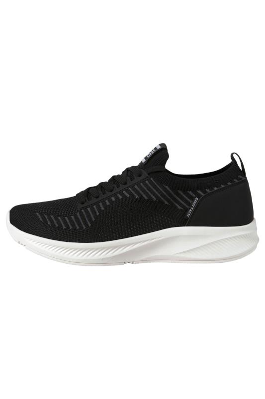 JACK & JONES Black Knitted Lace Up Trainers 3