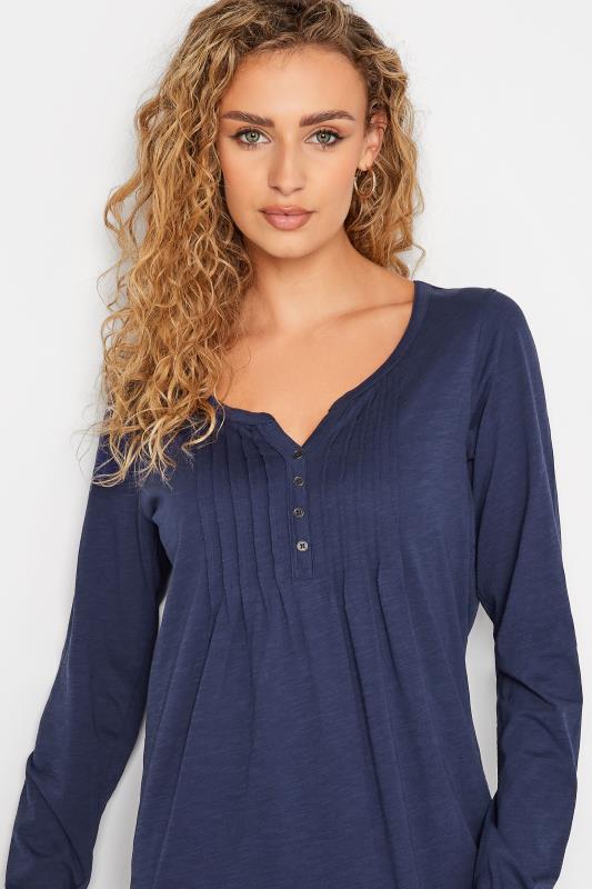 LTS MADE FOR GOOD Tall Blue Henley Top 4