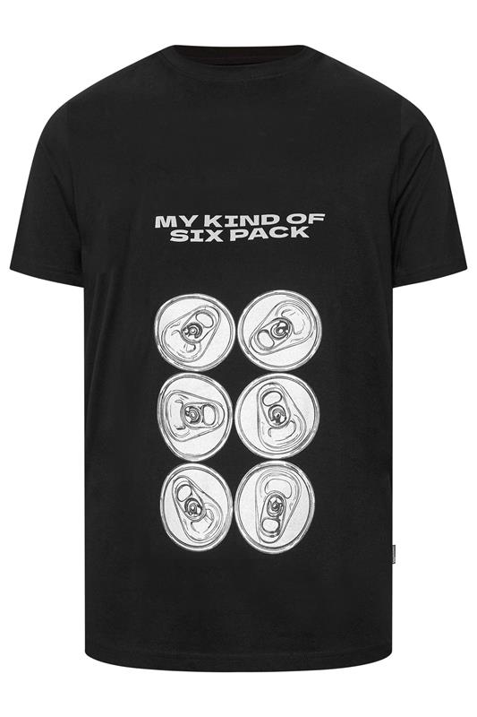 BadRhino Big & Tall Black 'Six Pack' Graphic T-Shirt | BadRhino 5