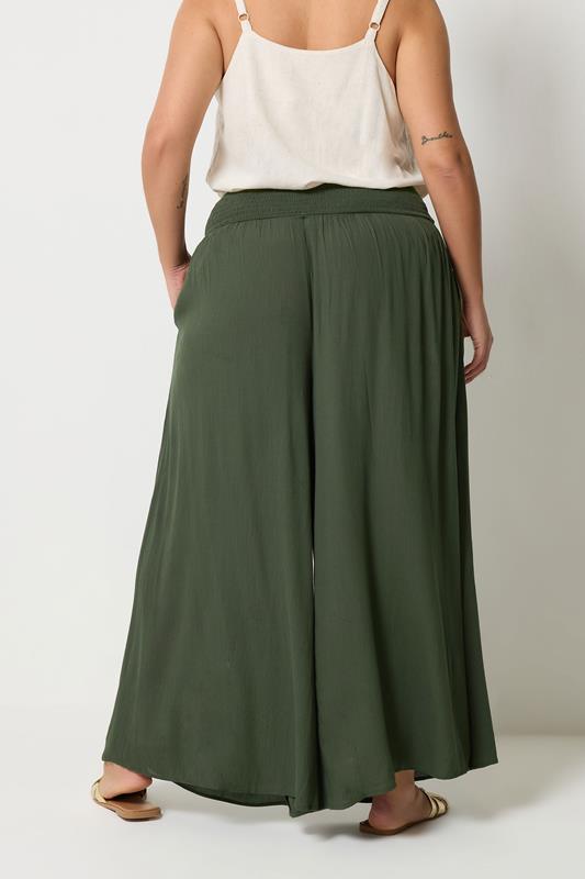 Green Plus Size Wide Leg & Palazzo Trousers | Yours Clothing