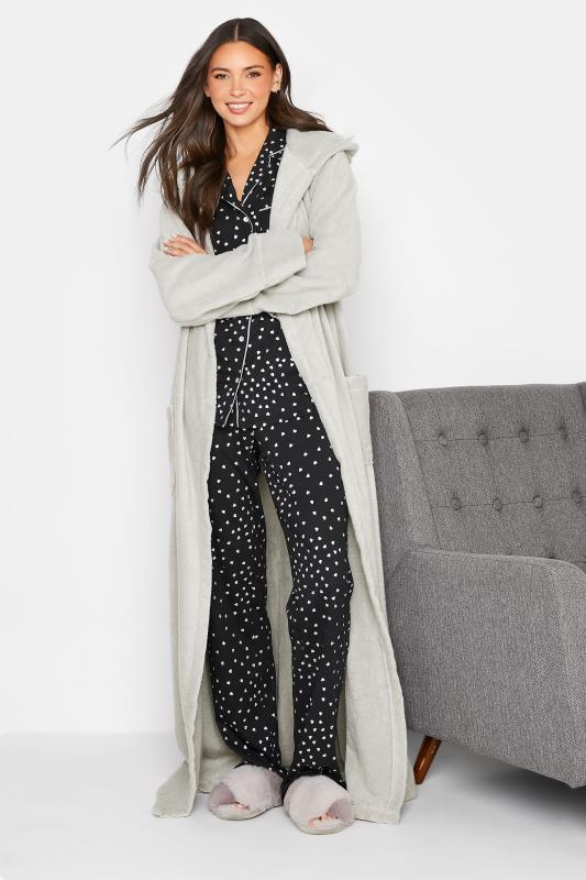 LTS Tall Grey Hooded Maxi Dressing Gown_B.jpg