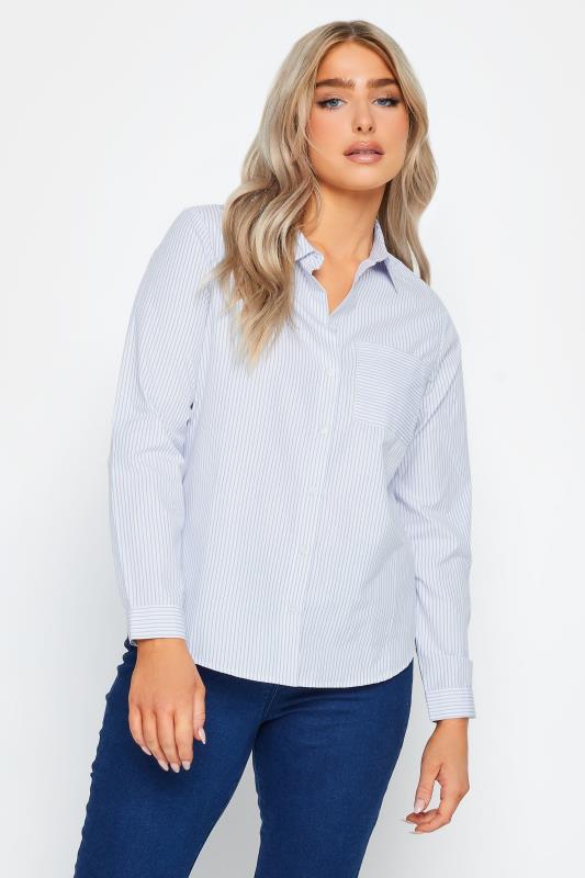 M&Co Blue & White Striped Shirt | M&Co 1