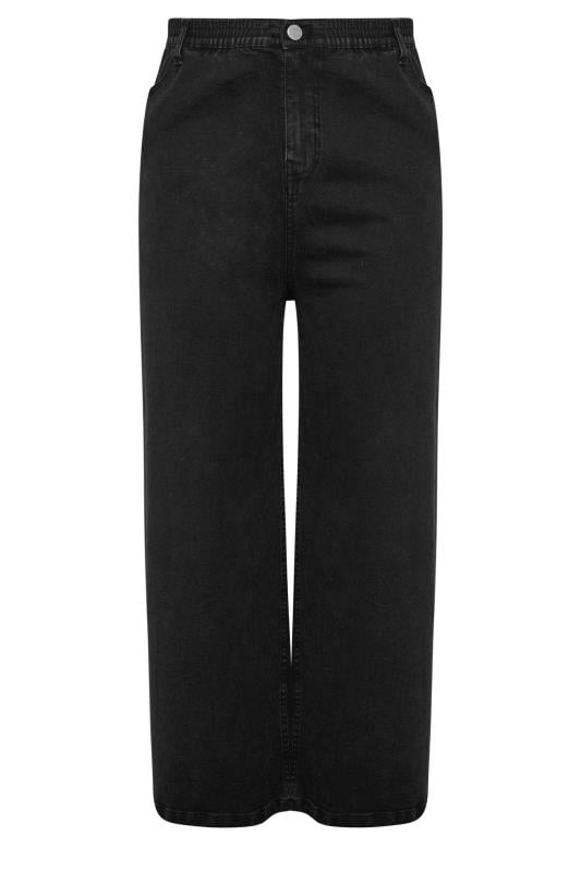 YOURS Plus Size Black Wide Leg Slouchy Jeans | Yours Clothing 7