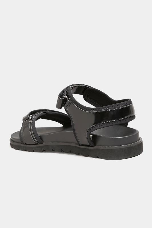 Black Patent Velcro Sandals In Extra Wide EEE Fit_DR.jpg