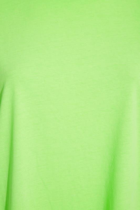 Curve Neon Green Raw Edge Basic T-Shirt_Z.jpg