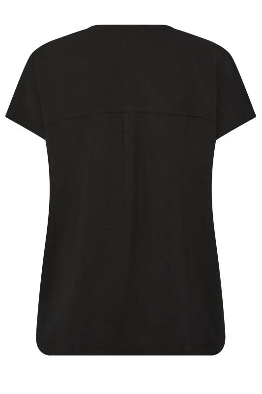 YOURS Plus Size Black V-Neck Shirt | Yours Clothing 7