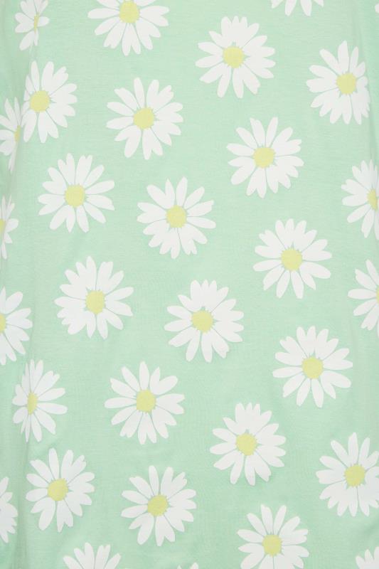 YOURS Plus Size Green Daisy Print Nightdress | Yours Clothing 4