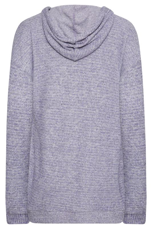 Tall Women's LTS Purple Ribbed Soft Touch Hoodie | Long Tall Sally 7