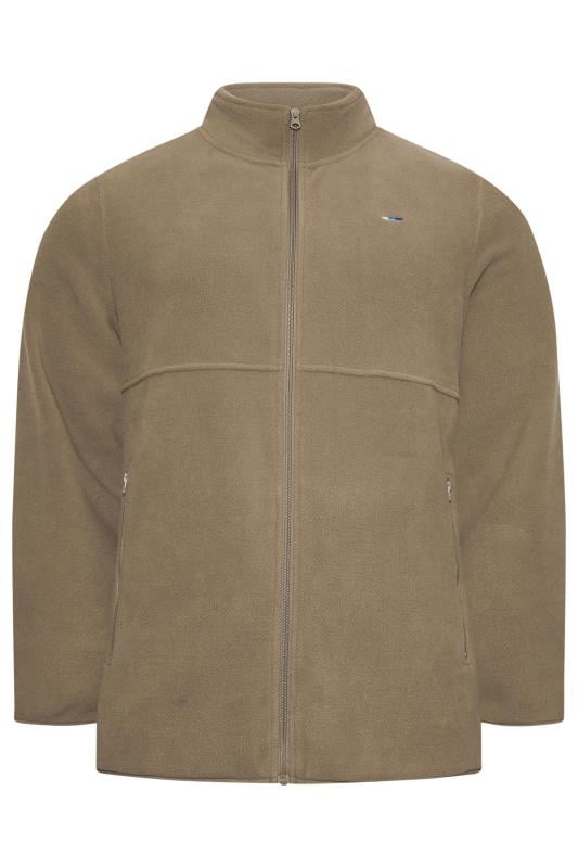 BadRhino Big & Tall Light Brown Essential Zip Through Fleece | BadRhino 4