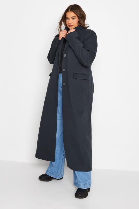 Tall Women's LTS Navy Blue Long Formal Coat | Long Tall Sally 6
