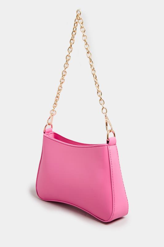 Fashionable Pink Women's Chain Shoulder Bag