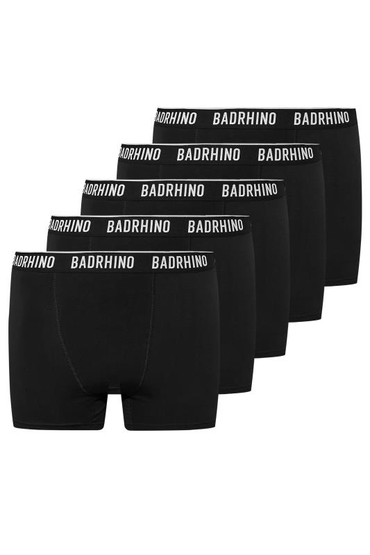 BadRhino Big & Tall 5 PACK Black Boxers 4