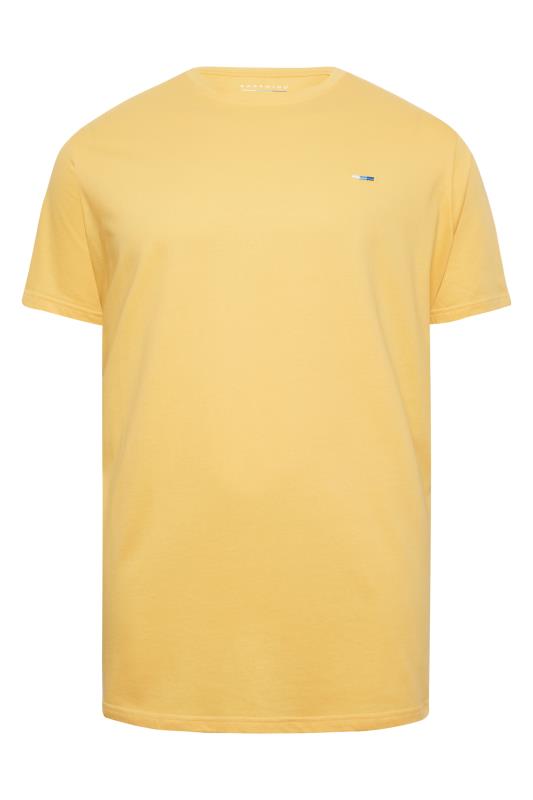 Men's  BadRhino Big & Tall Yellow Plain T-Shirt