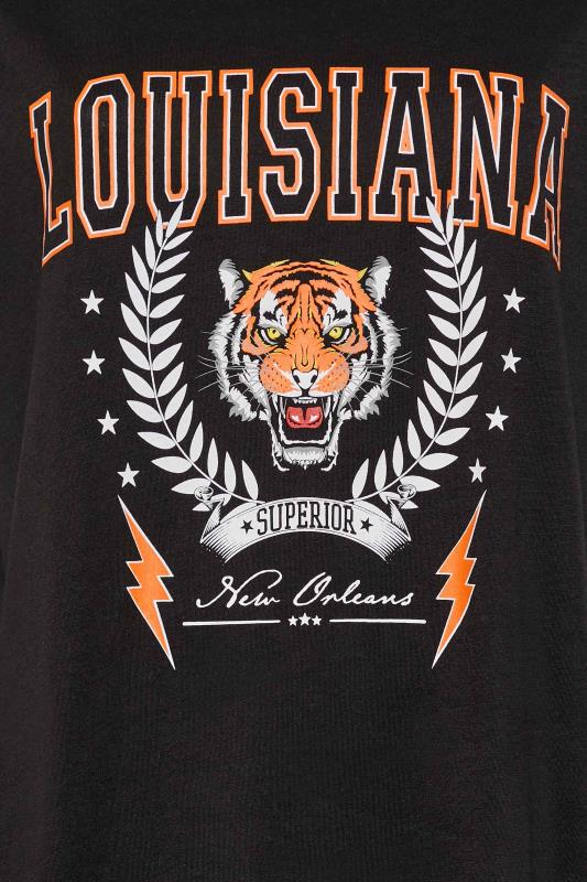 Curve Plus Size Black 'Louisiana' Tiger Print T-Shirt | Yours Clothing 5